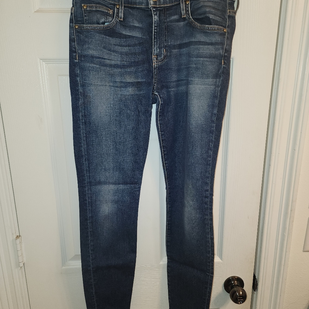 The Great skinny jeans, size 27, medium wash, no distressing.